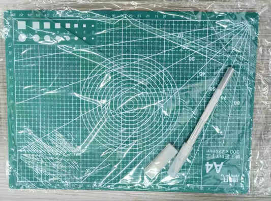 Table Tennis Rubber Cutting Board, PVC Roller Tube, Aluminium Alloy Cutting Knife and Blades, Table Tennis Racket DIY Tools Kit