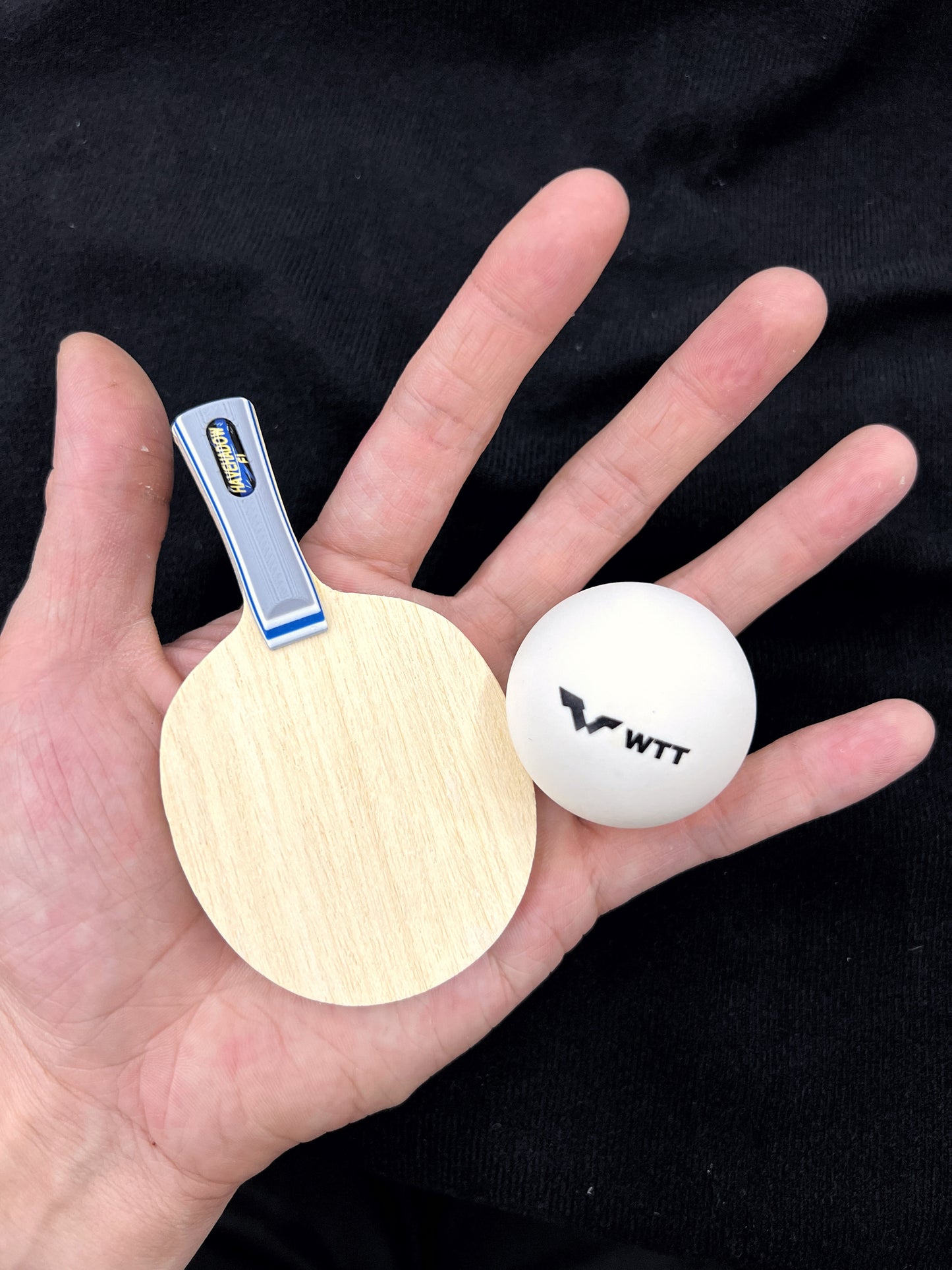 Manufacture Mini  Viscaria Table Tennis Racket  handle with Wooden-Carbon Composite Blade